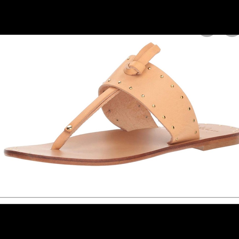 Joie leather baeli stud flat sandals